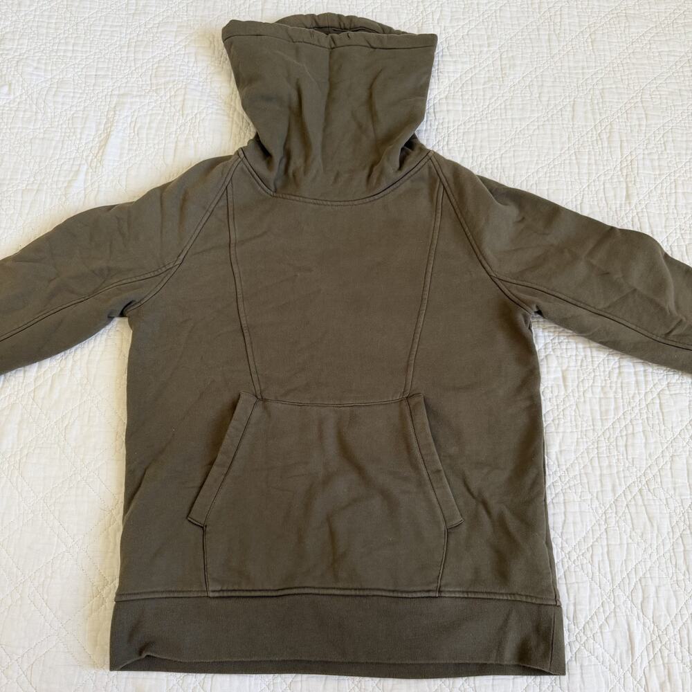 Helmut Lang Funnel Neck Pullover Sweatshirt Olive Green Size L